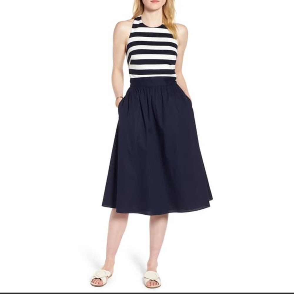 Nordstrom 1901 Stripes Halter Dress
